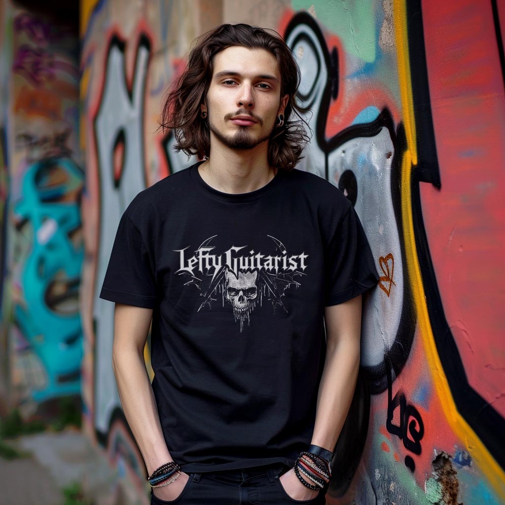 LeftyGuitarist "Skull" Unisex Logo T-Shirt