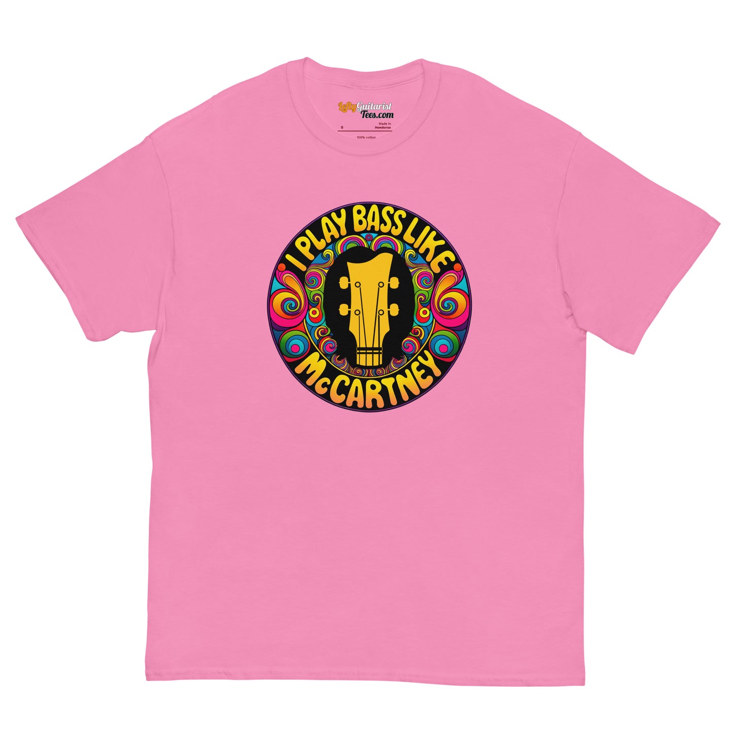 "I Play Bass Like McCartney" Psychedelic Unisex Tee
