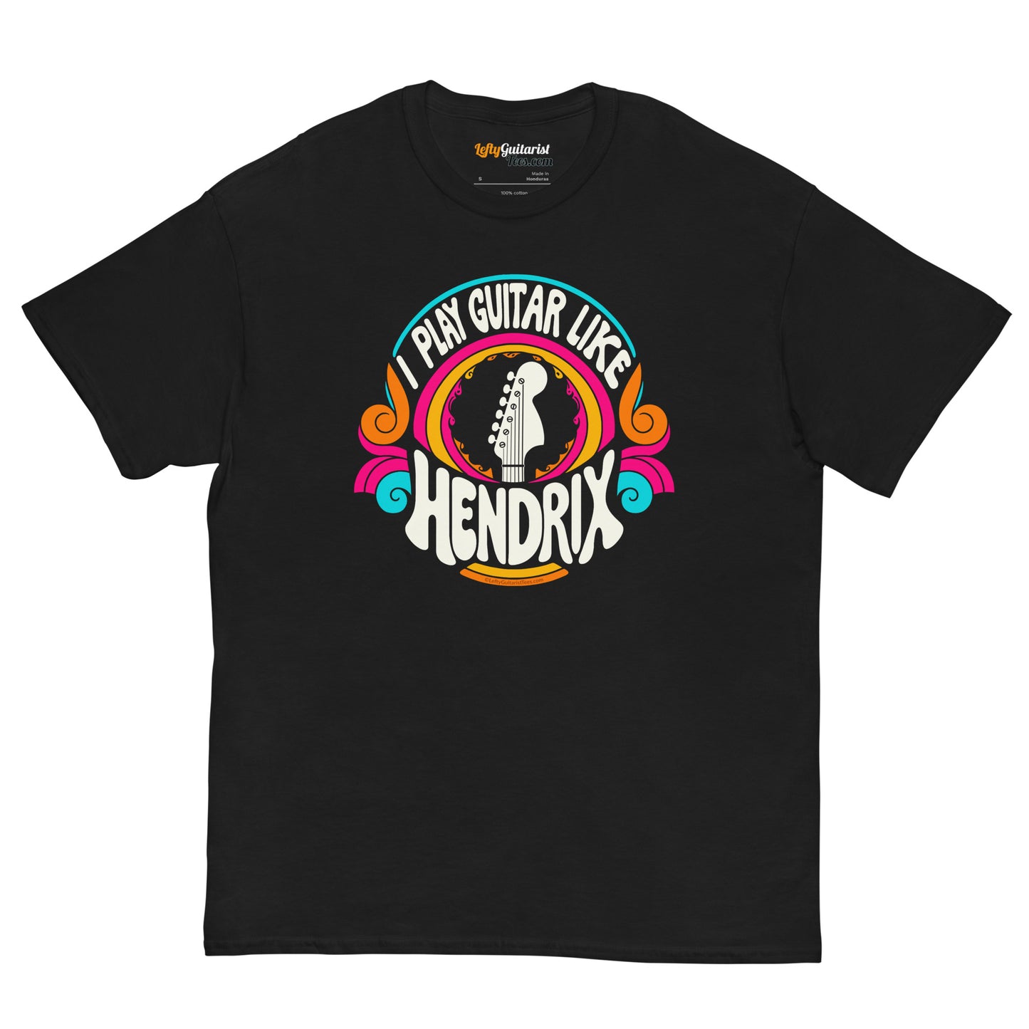 "I Play Guitar Like HENDRIX" Psychedelic Unisex Tee - Flip Your Ax!