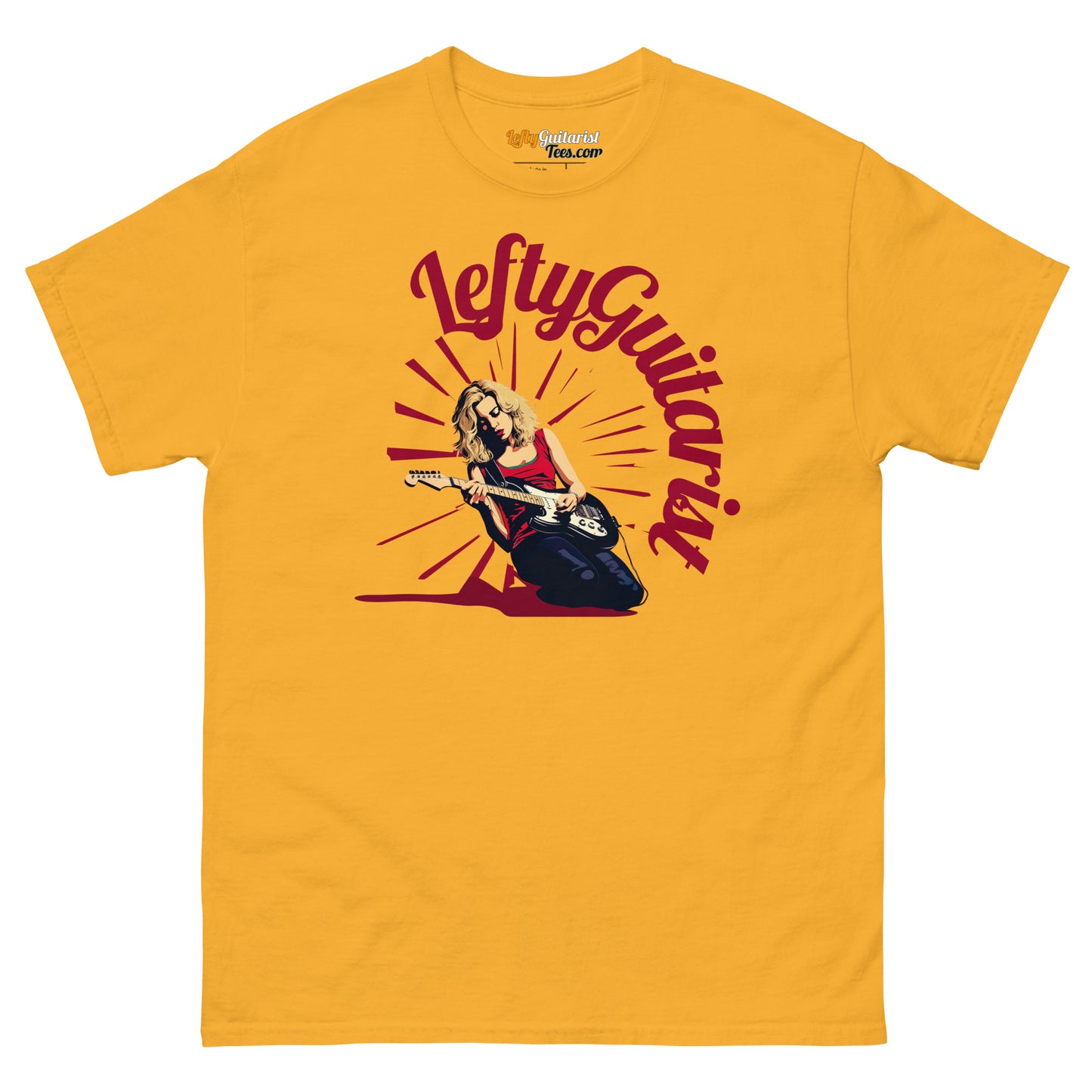 Lefty Blonde Guitarist Unisex T-Shirt - Be the headline act!