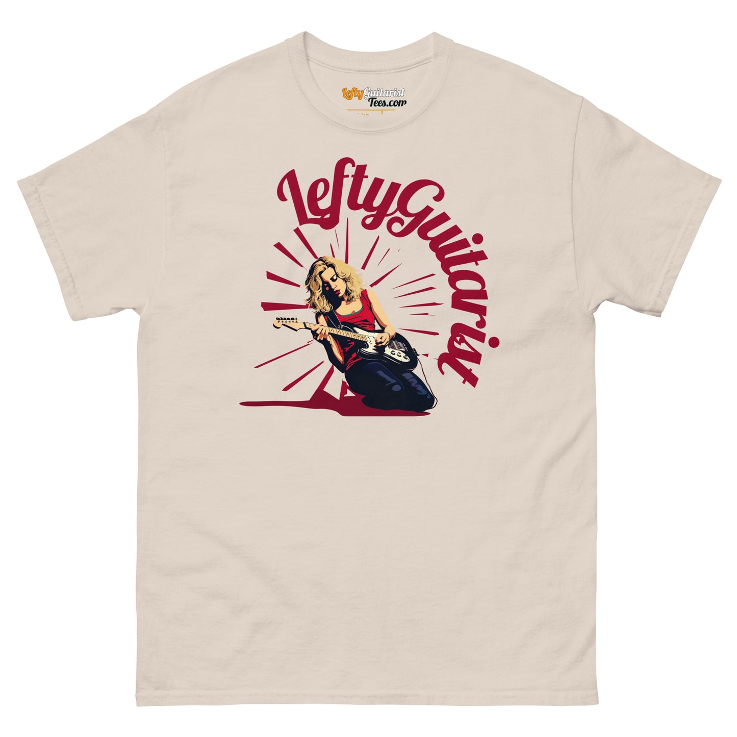 Lefty Blonde Guitarist Unisex T-Shirt - Be the headline act!