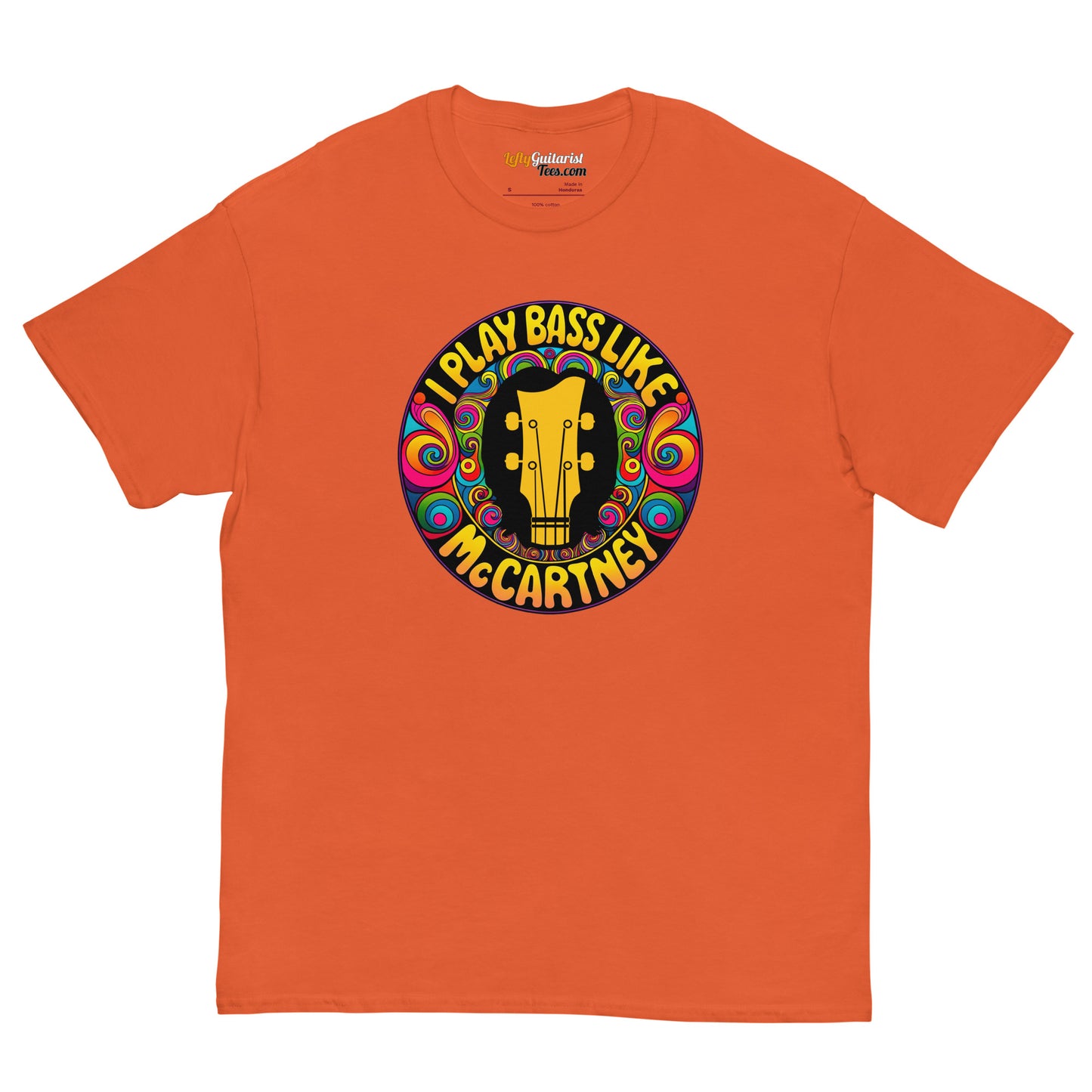 "I Play Bass Like McCartney" Psychedelic Unisex Tee