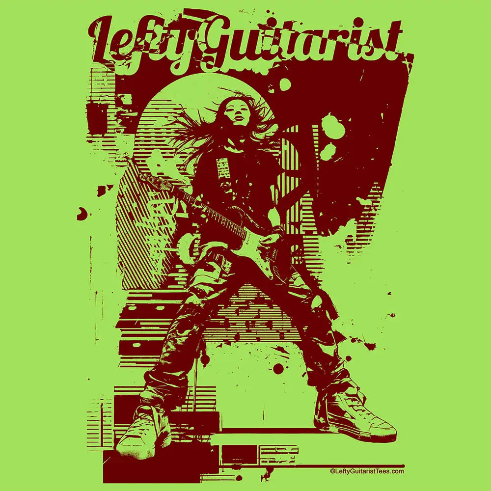 "Distortion Queen" LeftyGuitarist Unisex T-shirt