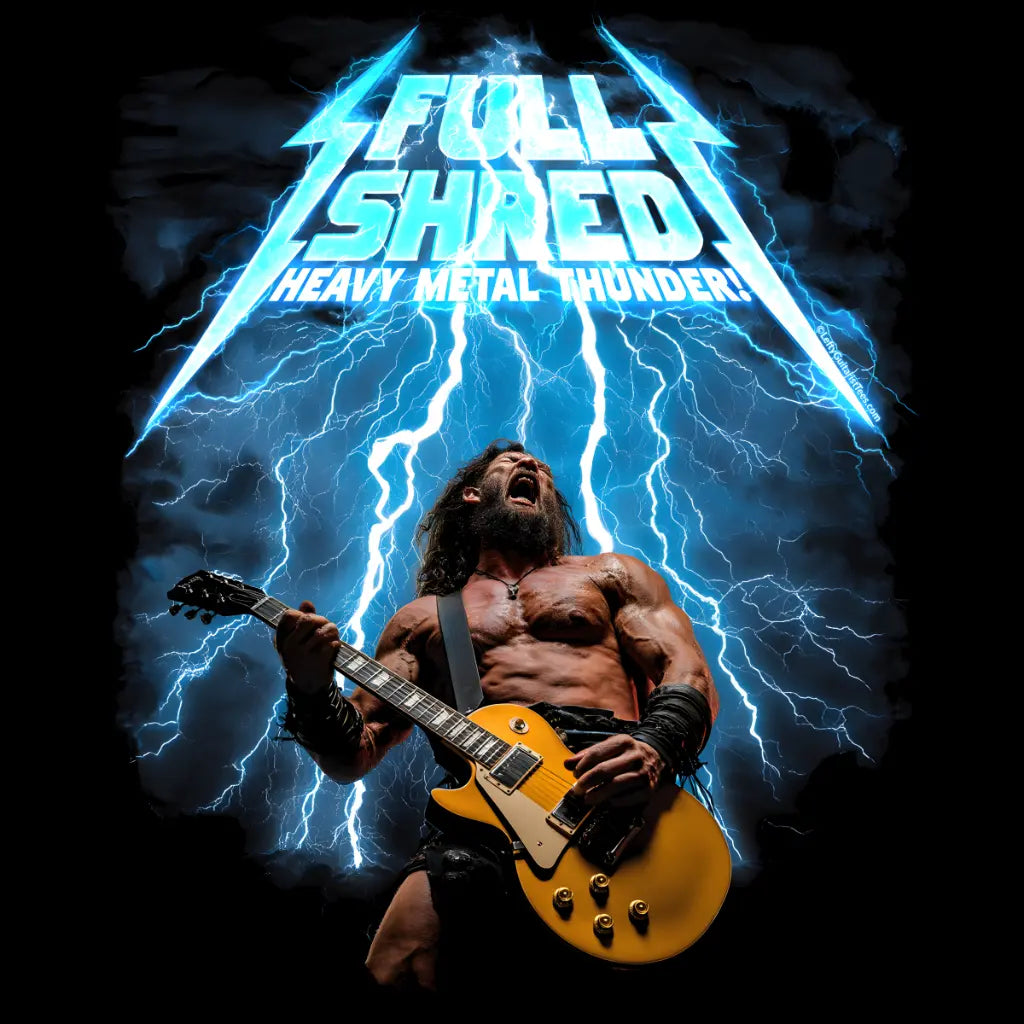 "Full Shred: Heavy Metal Thunder!" Unisex Tee