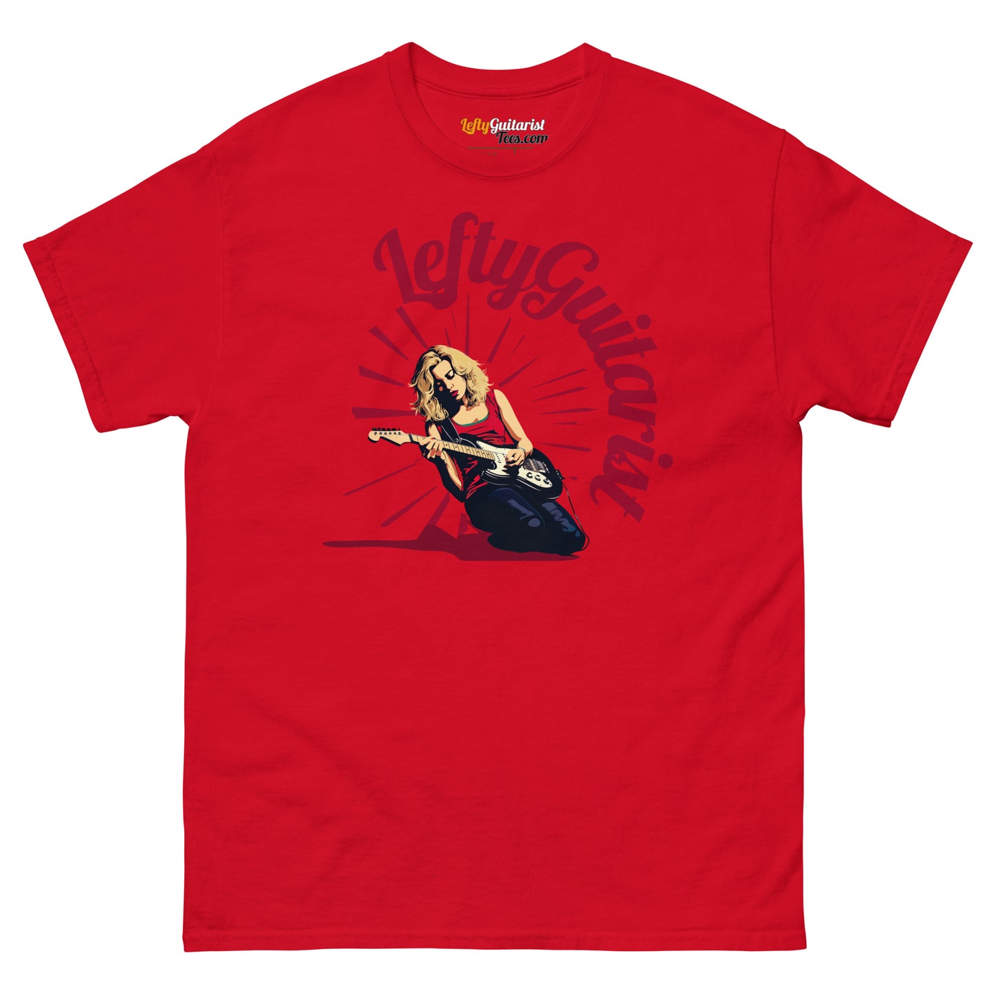 Lefty Blonde Guitarist Unisex T-Shirt - Be the headline act!