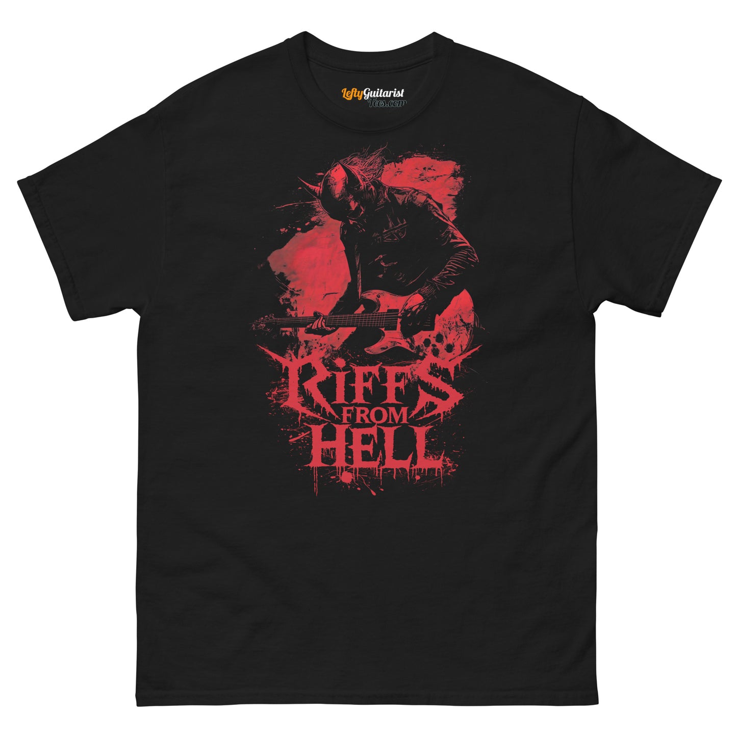 "Riffs From Hell" Demon Guitarist Unisex T-Shirt